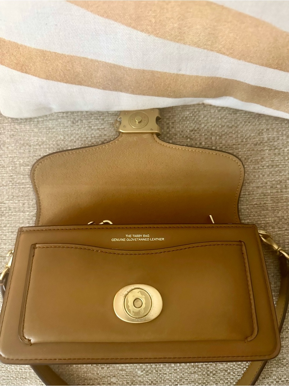 Coach Tabby 20 Crossbody Bag & Wallet Set Honey Brown Leather With Dust Bag - Picture 9 of 17